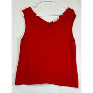 Pendleton Women's Size XL Red Knit V Neck Tank Top